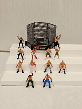 Mini Wrestling Figure and Ring Stage Set